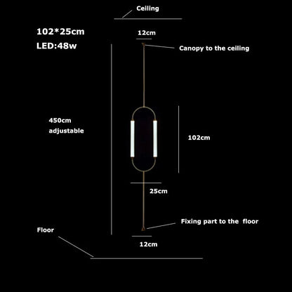 Cirque Floor-to-Ceiling Ellipse Lamp - Procure Décor