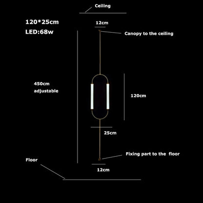 Cirque Floor-to-Ceiling Ellipse Lamp - Procure Décor
