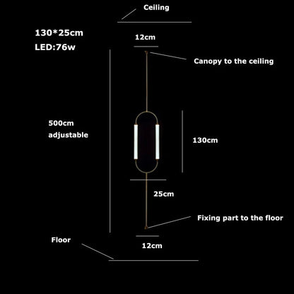 Cirque Floor-to-Ceiling Ellipse Lamp - Procure Décor