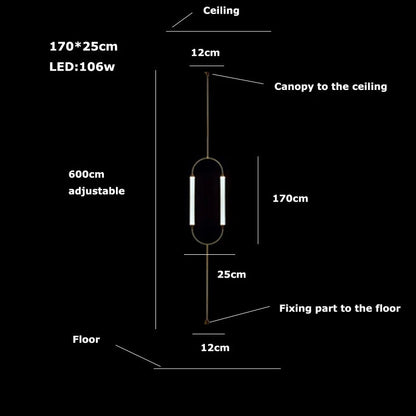 Cirque Floor-to-Ceiling Ellipse Lamp - Procure Décor