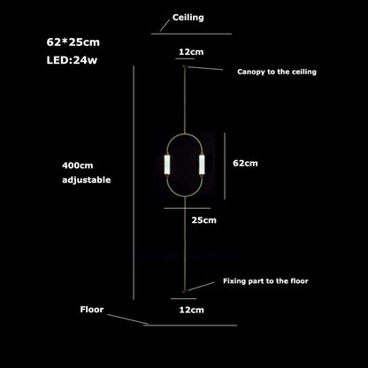 Cirque Floor-to-Ceiling Ellipse Lamp - Procure Décor