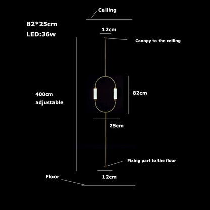 Cirque Floor-to-Ceiling Ellipse Lamp - Procure Décor