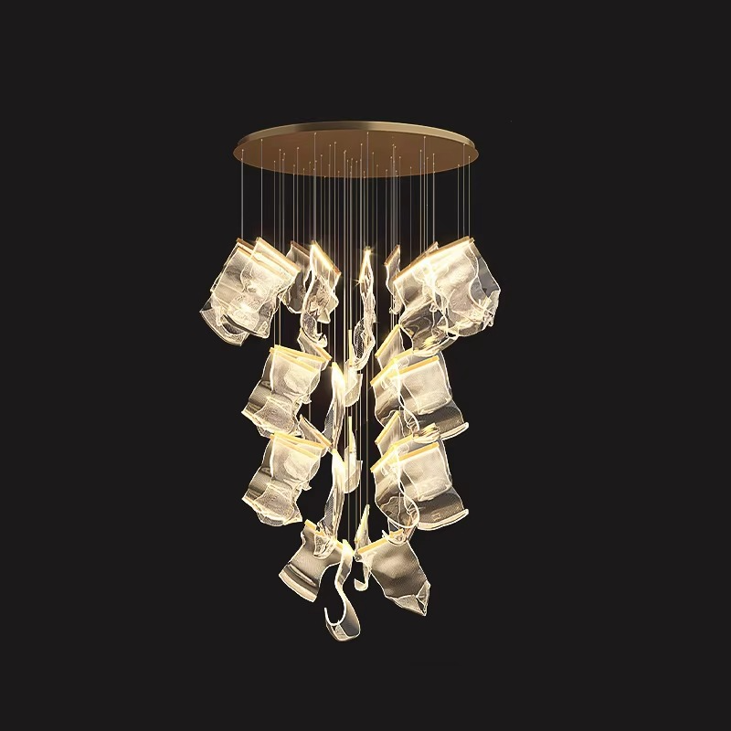 Round Sheets Chandelier - Procure Décor