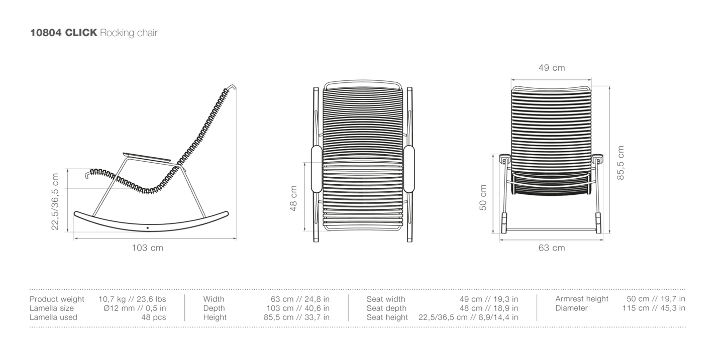 HOUE CLICK Outdoor Rocking Chair - Procure Décor