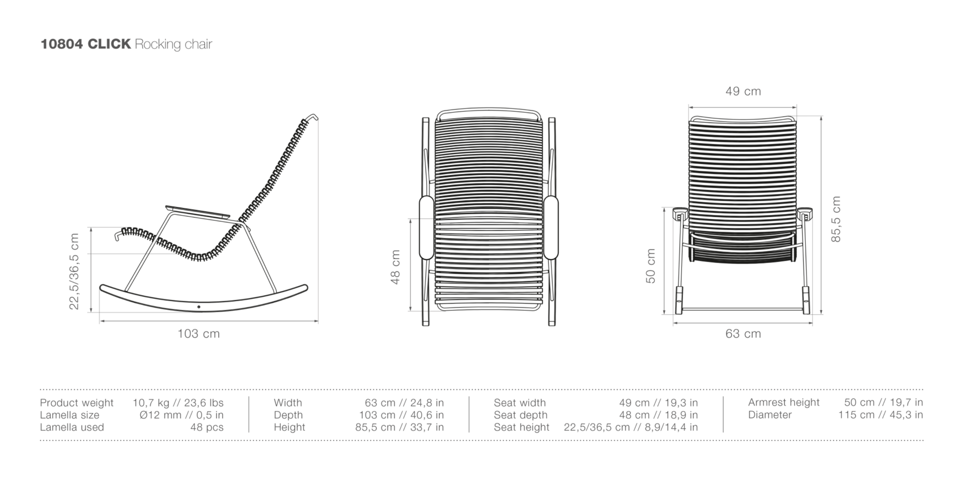HOUE CLICK Outdoor Rocking Chair - Procure Décor
